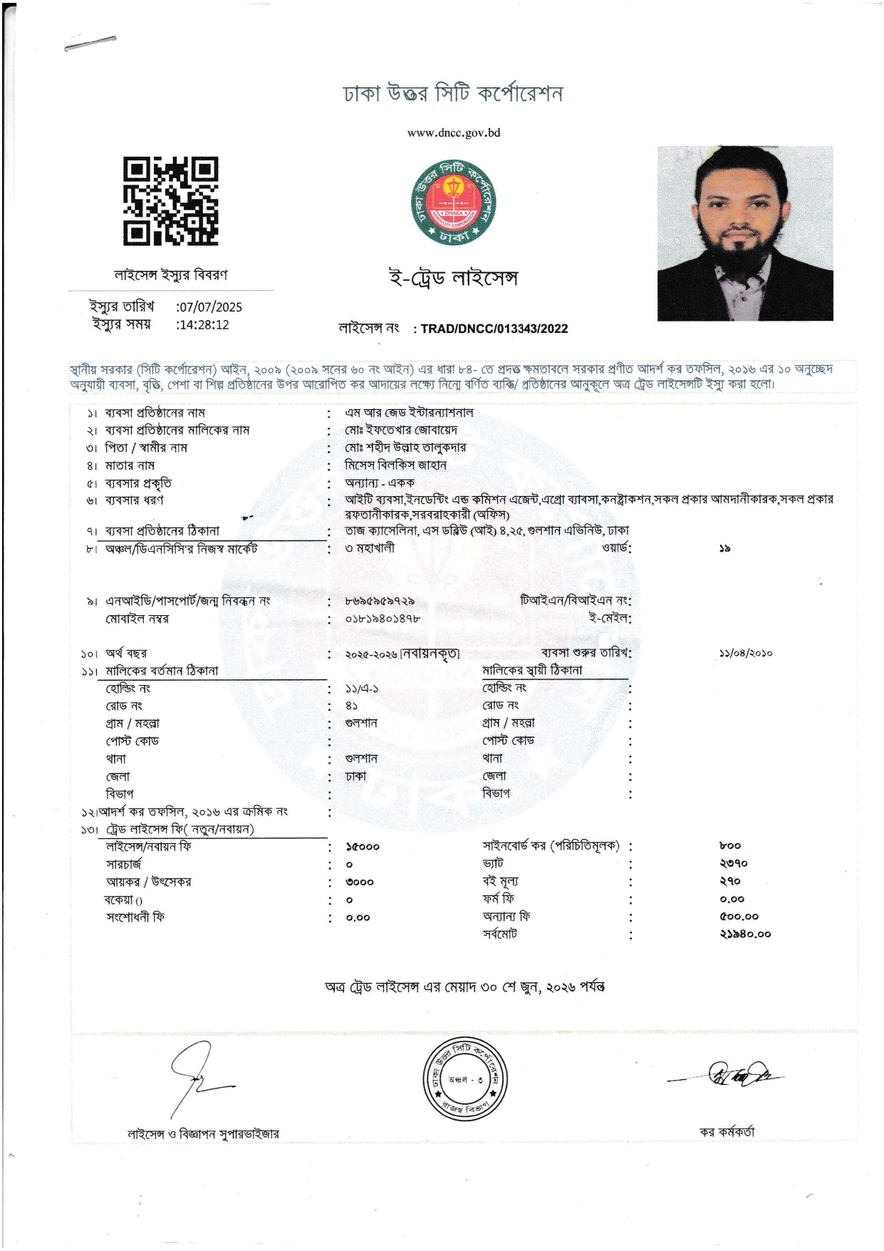 Trade Licence